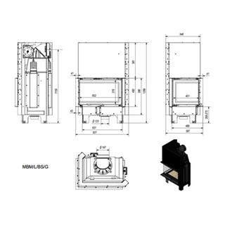 Ενεργειακό τζάκι Kratki mod.MBM/L/BS/G 10kw